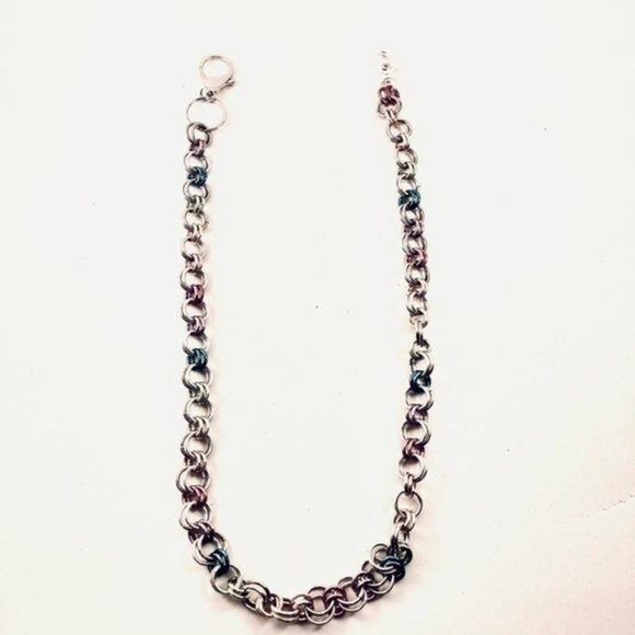 Pride Flag Steel Chainmaille Belt Chain - Picture 2 of 10